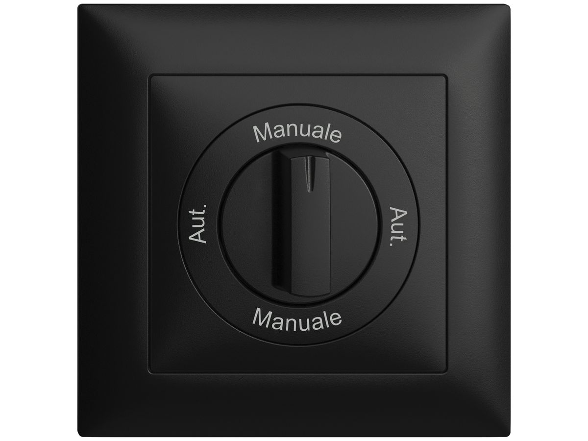 Frontset Aut.-Manuale-Aut.- Manuale EDIZIOdue 88×88mm schwarz