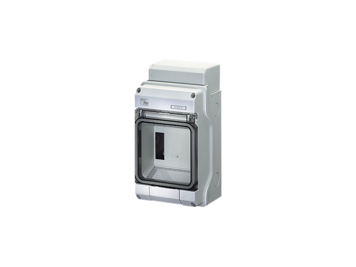 AP-Kleinverteiler Hensel 1-reihig, 228×126×111mm, 4.5 TE (4.5×18 mm), IP65