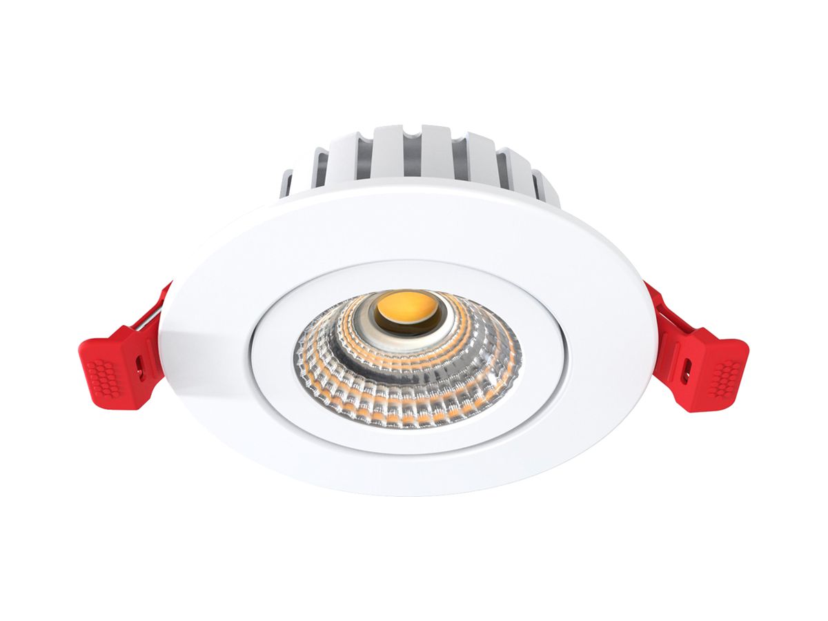 LED-Downlight DOTLUX HEATspin 7W 925lm 2700…4000K IP20 WB Ø90×37mm weiss