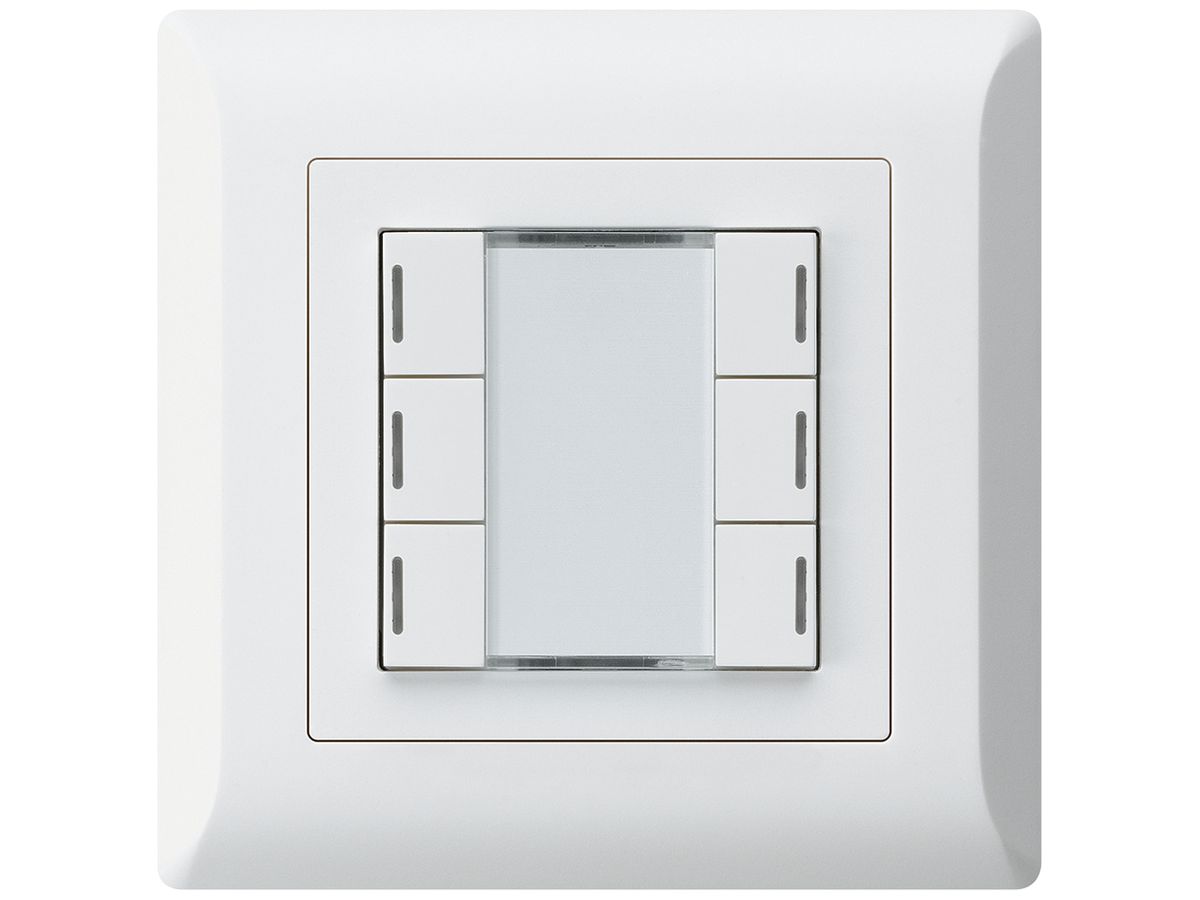 UP-Taster kallysto.line KNX 6×RGB LED s/e-link weiss