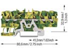 Schutzleiter-Reihenklemme WAGO TOPJOB S 1.5mm² 1Etg×5P DIN-35 Ex grün/gelb