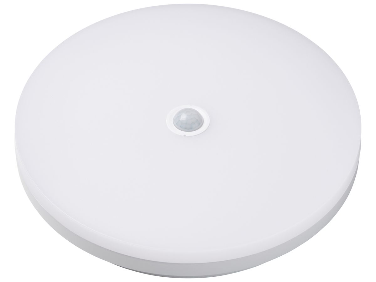 LED-Anbauleuchte Sir Heian SLICE PIR 24W 2800lm 830/840 EM1h IP54 Ø270 weiss