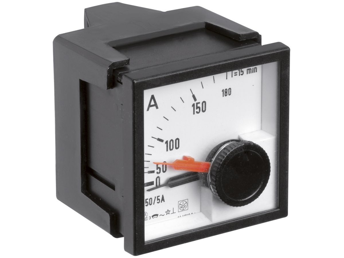 EB-Bimetall-Amperemeter Hager 150A versenkt 44×44mm Klasse 3 Integration 15 Min.