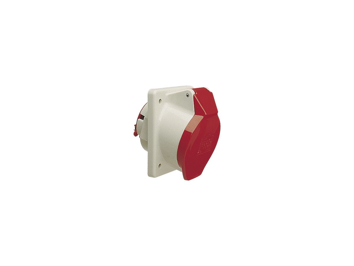 EB-Steckdose CEEtyp 5L 16A 6h Kont.vernickelt Push-In schräg IP44