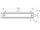 Tragschiene Hensel, 186mm, für DK / KF / EB 35…