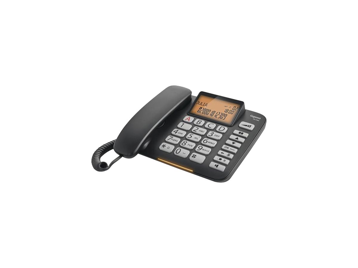 Schnurtelefon Gigaset DL580 CLIP schwarz