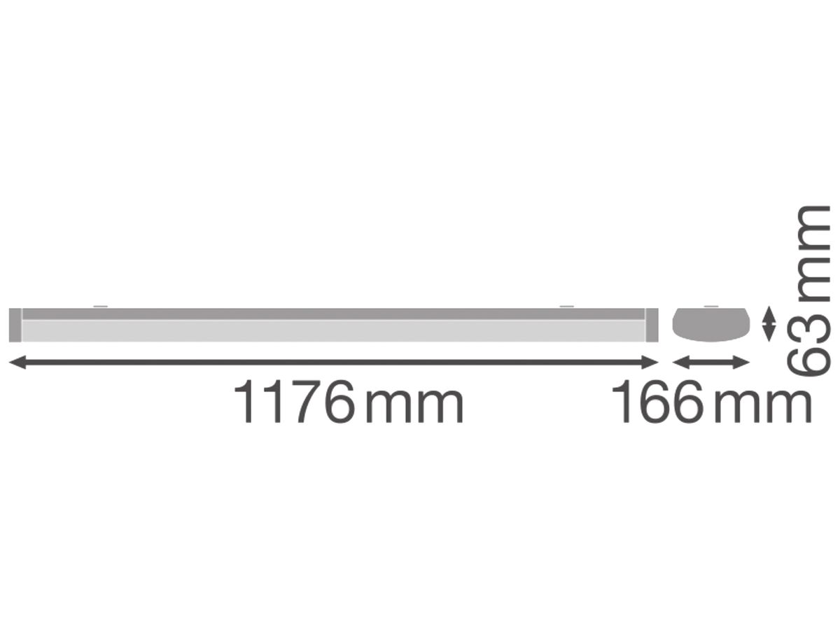 LED-Anbauleuchte LEDVANCE LN SF ZB 32W 4160lm 3000K IP44 DIM cenbat 1176mm