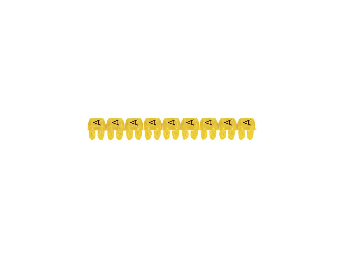 Kennzeichnungsring Legrand CAB 3, für 0.5…1.5mm² Aufdruck: 'A', gelb