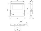 LED-Strahler CoreLine Tempo BVP125 LED120/740 A, grau