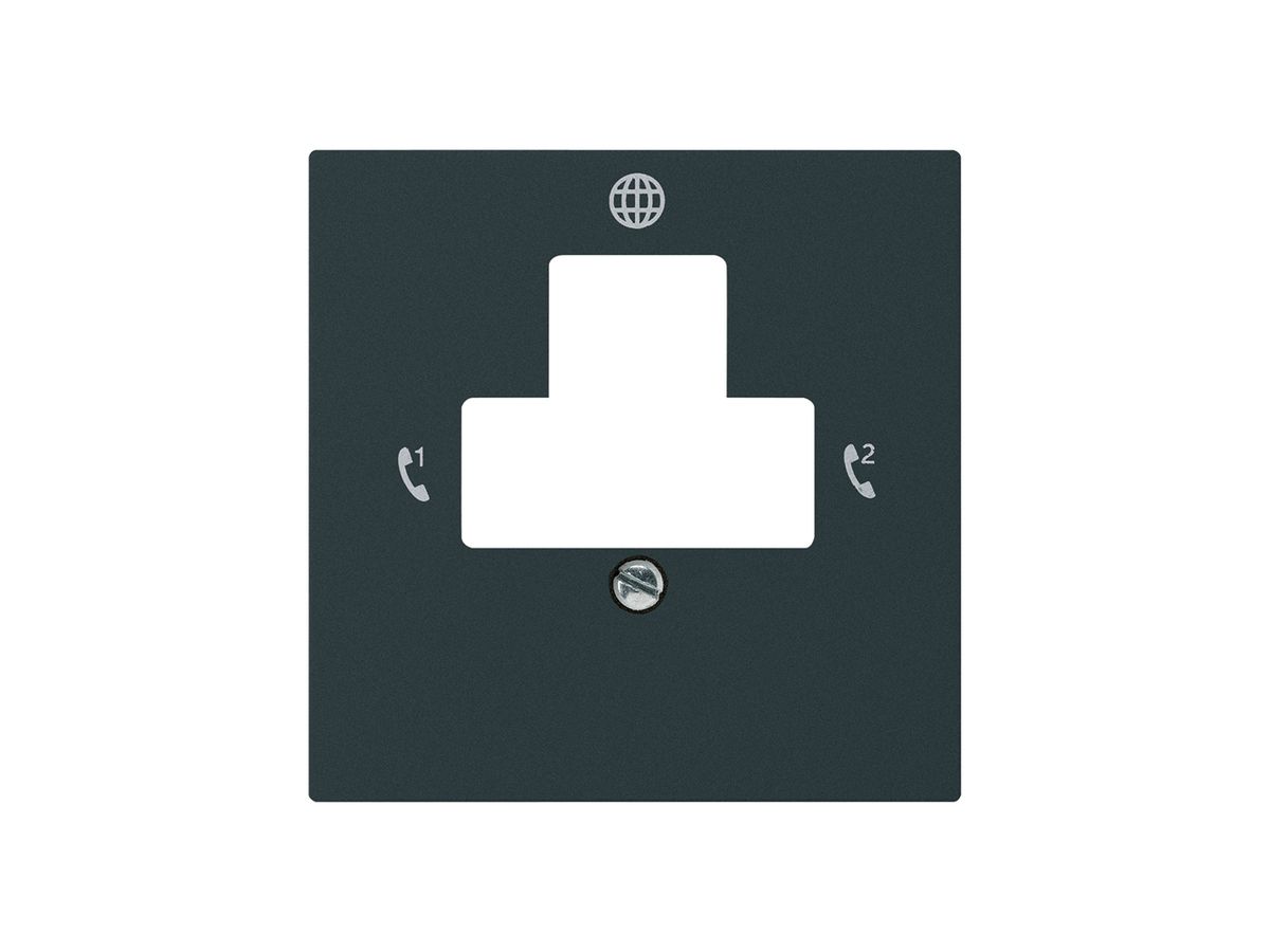 Frontplatte kallysto für Rückführdose 2 DSL schwarz