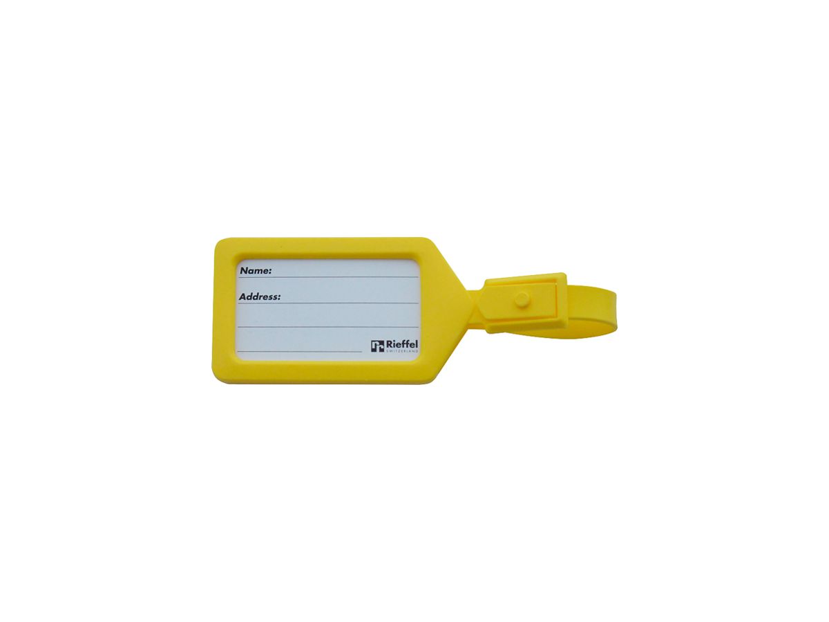 Bezeichnungsschild Rieffel KT 1080 33×63mm Kunststoff gelb