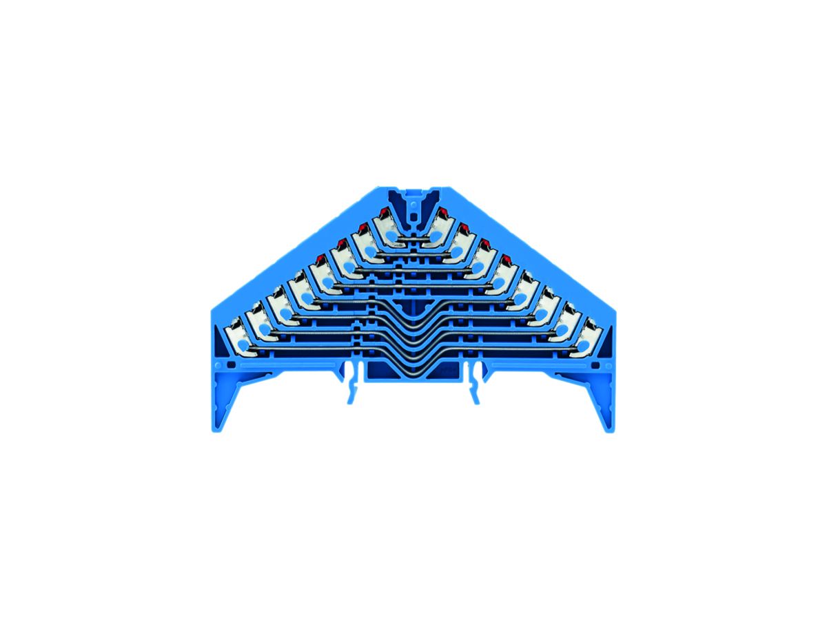 Rangierverteilerklemme Weidmüller PRV 8L PUSH IN TS35×15 blau, rot-weiss