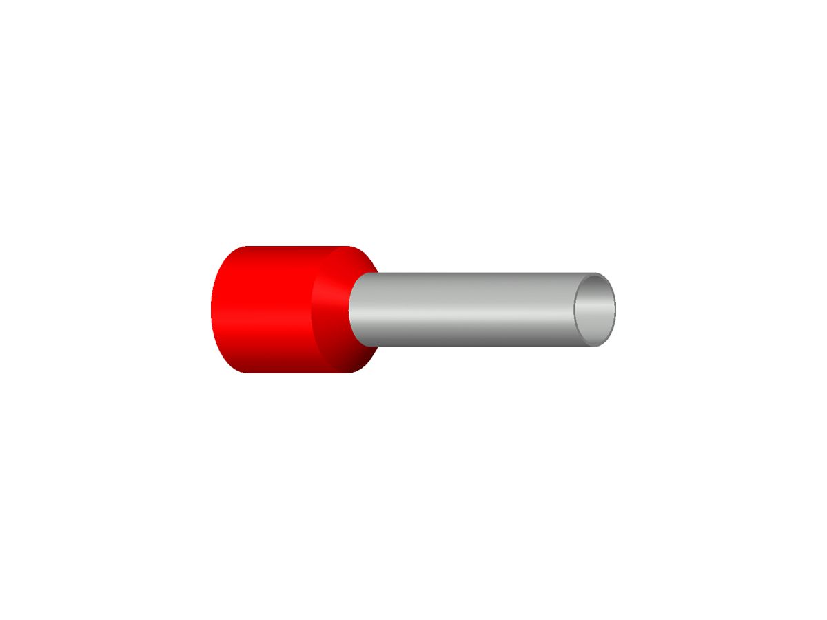 Aderendhülse Ferratec DIN isoliert 10mm²/18mm rot
