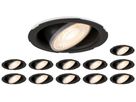 EB-LED-Spot SLV UNIVERSAL 1×7W 690lm 6500K 38° DIM Ø85 schwarz 12 Stk