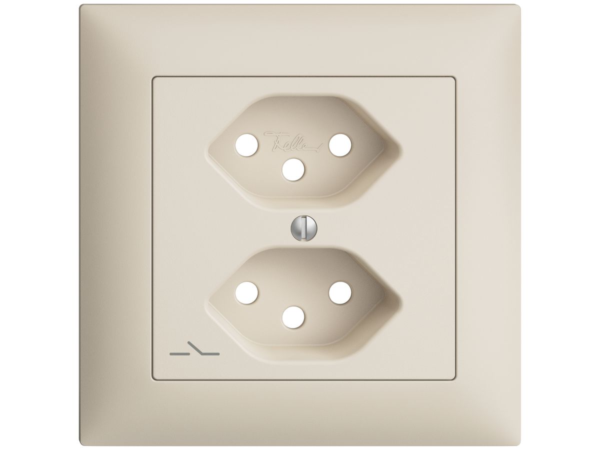 Frontset EDIZIOdue crema 88×88mm 2×T13/1 mit Shutter