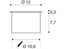EB-LED-Bodenleuchte SLV DASAR FLAT 120 EL 7W 520lm 3000K rund Edelstahl IP65