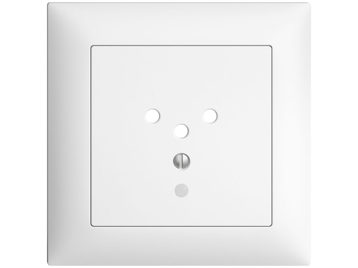 UP-Frontset EDIZIOdue T12 weiss 88×88mm mit Linse für Steckdose