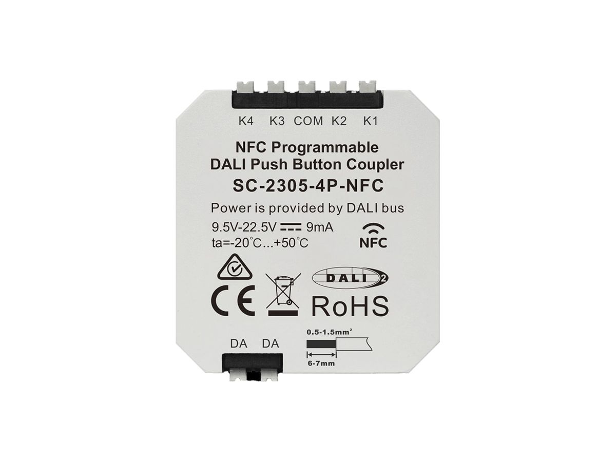 EB-Binäreingang SUNRICHER SC-2305 4×Eing DALI IN:9.5…22.5V DC
