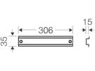 Profilschiene DIN-35 L 306 zu Apparategehäuse Gr.2 und 4