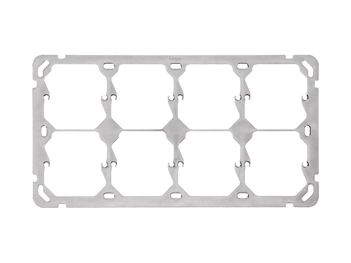 Befestigungsplatte Hager 2×4 horizontal 257×137mm