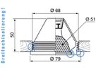 Downlight ELBRO GU10 35W Ø79mm grau