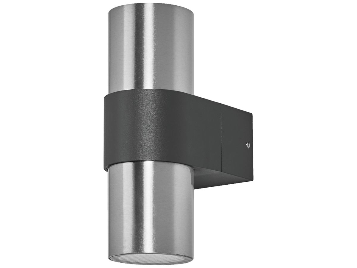 Wandleuchte LEDVANCE ENDURA Classic GU10 2×5W IP44 grau drehbar 60°