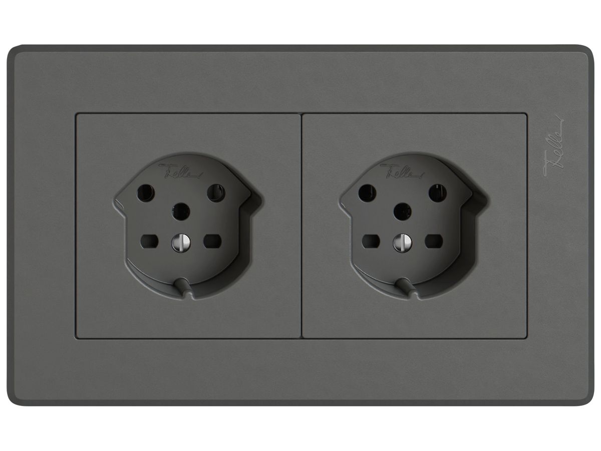 UP-Kombination EDIZIO.liv SNAPFIX® 1×2 96×156mm 1×T15+1×T15 dunkelgrau
