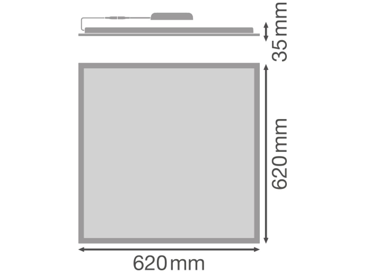 LED-Panelleuchte LEDVANCE COMPACT 625 35W 3300lm 830 IP40/IP20 weiss