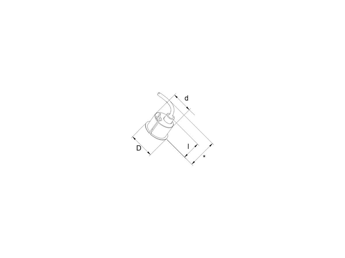 EB-Magnetkontakt BSW DMC15U.06, Typ U, 1W 0.2A/30VDC, Kabel 6m, IP68, Ms