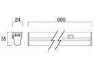 LED-Lichtleiste Sylvania SYLPIPE Schalter 8W 950lm 4000K 600mm weiss