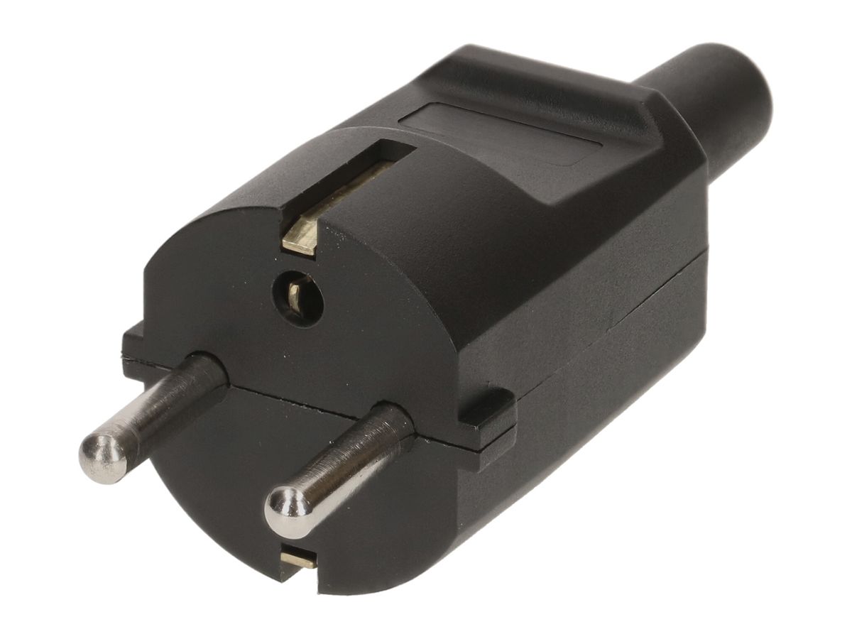 Stecker Schuko MAX HAURI L+N+PE 16A 250V 0.75…1.5mm² schwarz