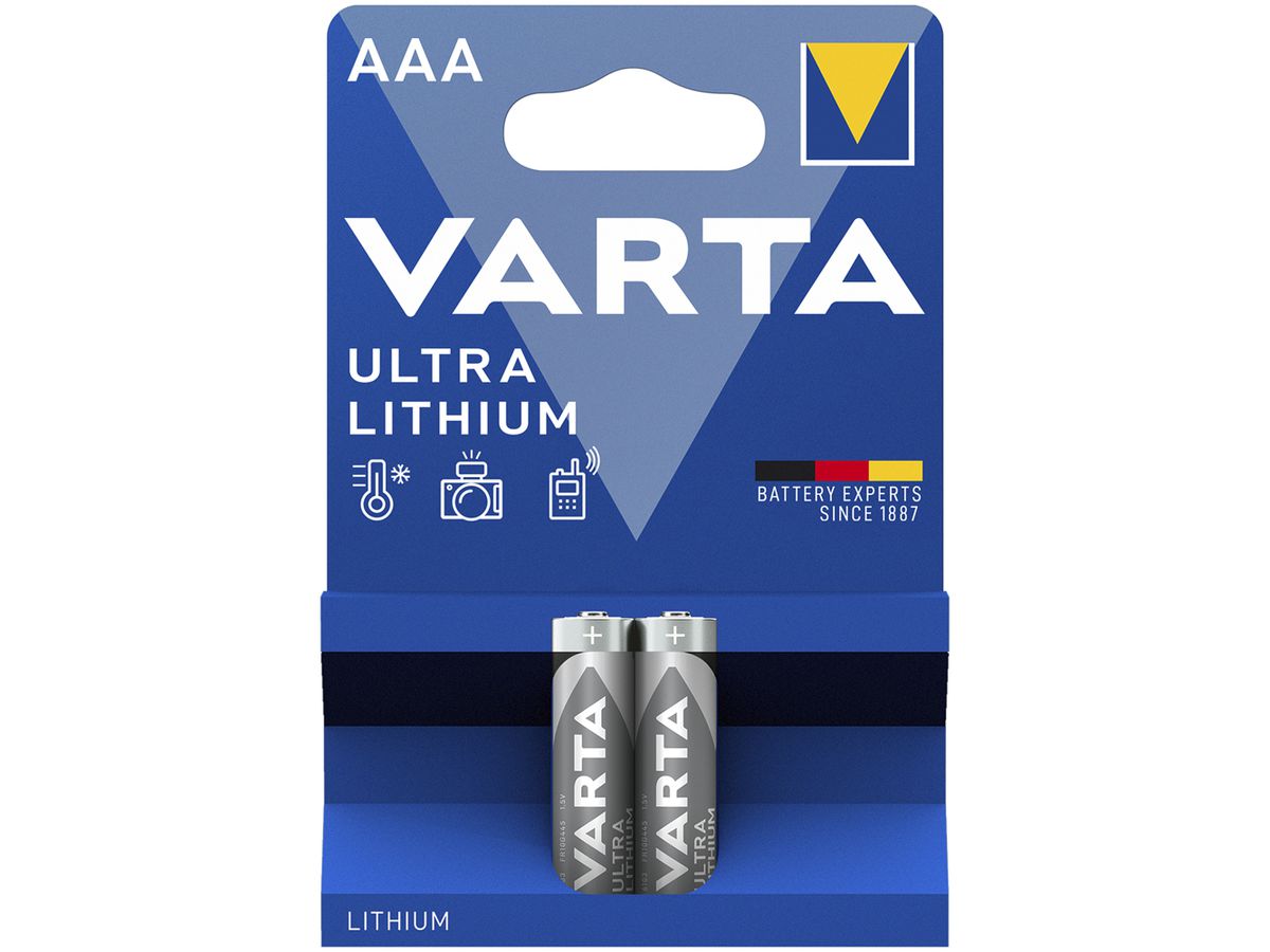 Batterie VARTA Ultra Lithium AAA 1.5V Blister à 2 Stück