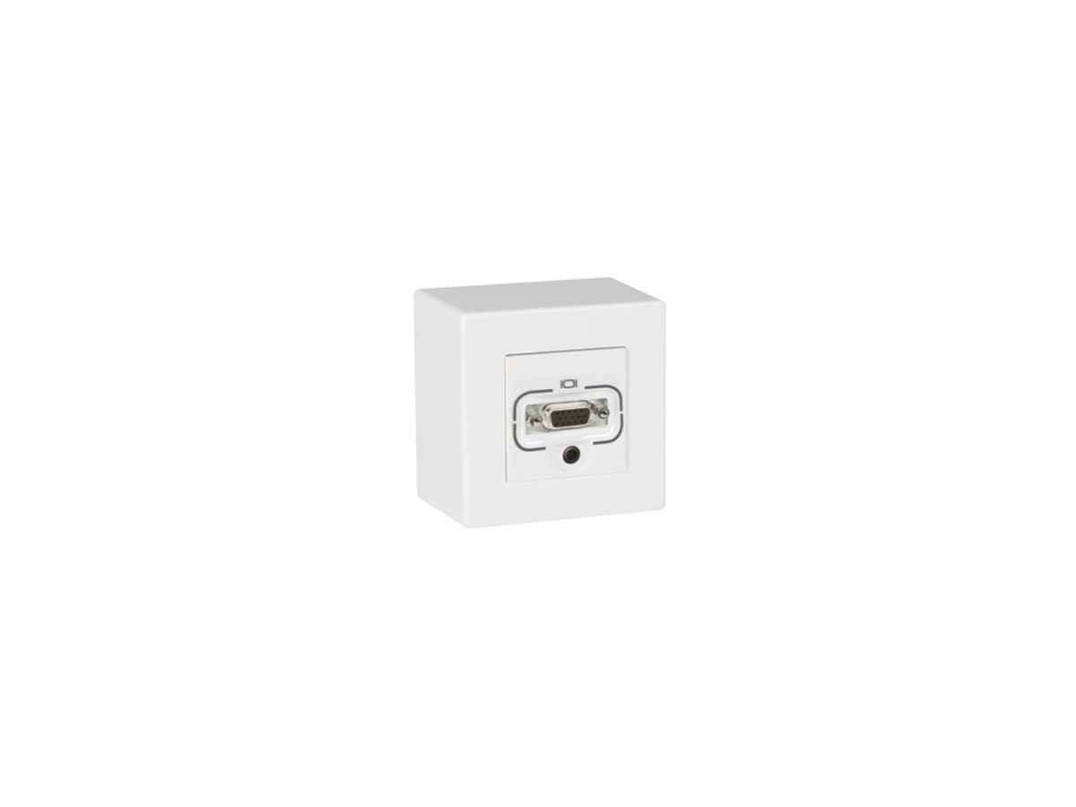 AP-Dose HD15+Jack 3.5 ATO weiss weiblich