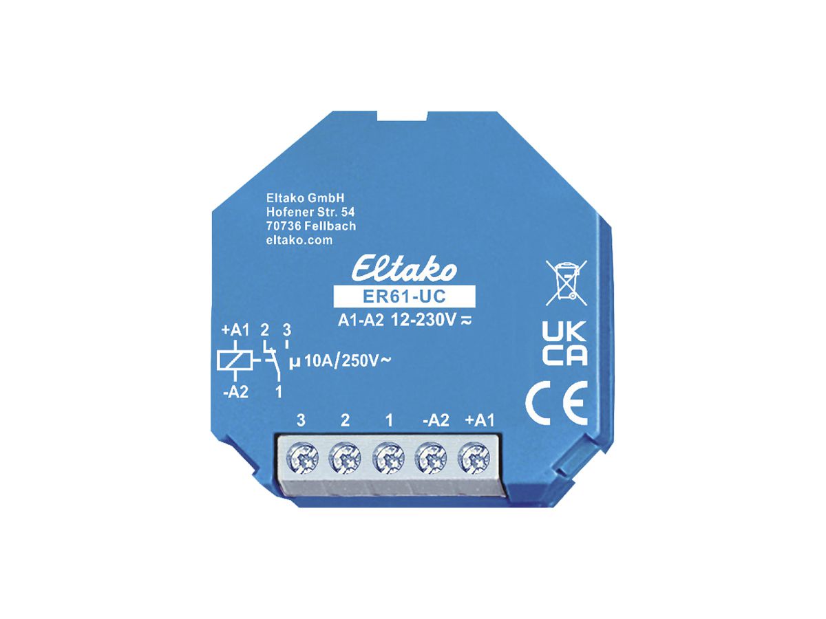 EB-Steuerrelais Eltako 12…230VUC 1U potenzialfrei, ER61