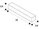 Flex-Verbinder SLV für AP-Stromschiene EUTRAC 3-phasig, weiss