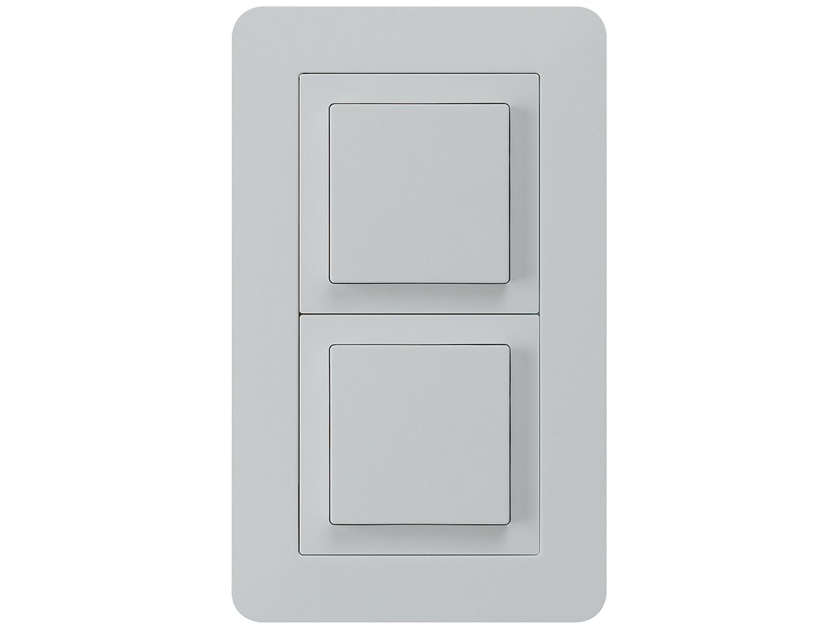 UP-Kombination kallysto.trend Gr.I-I vertikal Impulstaster+Schalter S3 lichtgrau