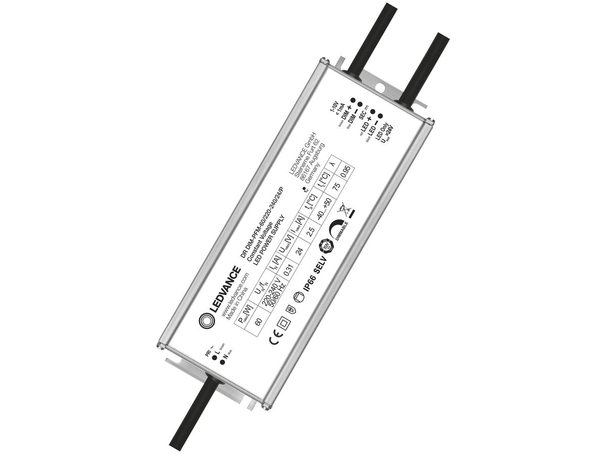 LED-Konverter LDV PERFORMANCE 60W, 24V max.2500mA, dimmbar 1…10V, IP66