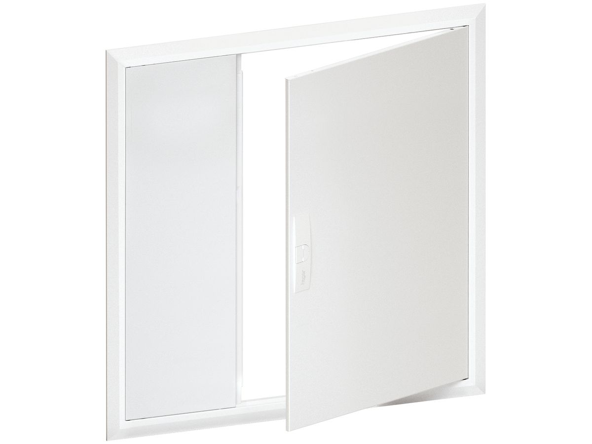 Blendrahmen mit Tür Hager univers 853×853×10mm IP00 weiss für FW53U..