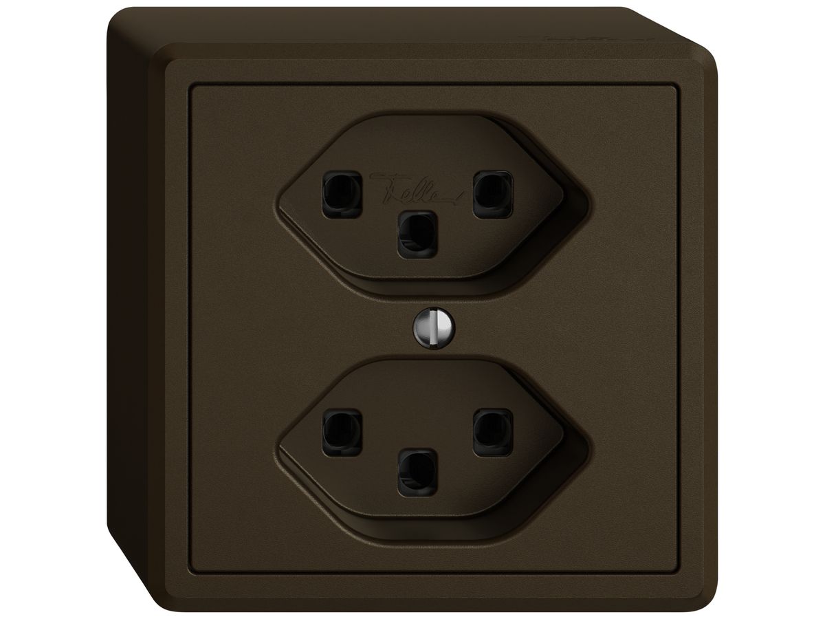 AP-Steckdose EDIZIO.liv SNAPFIX® 2×T23 br