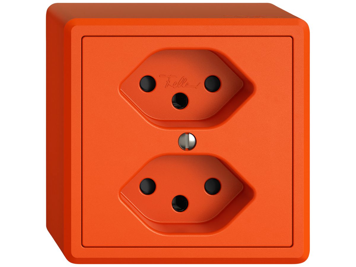 AP-Steckdose EDIZIO.liv SNAPFIX® 2×T13 mit Shutter or