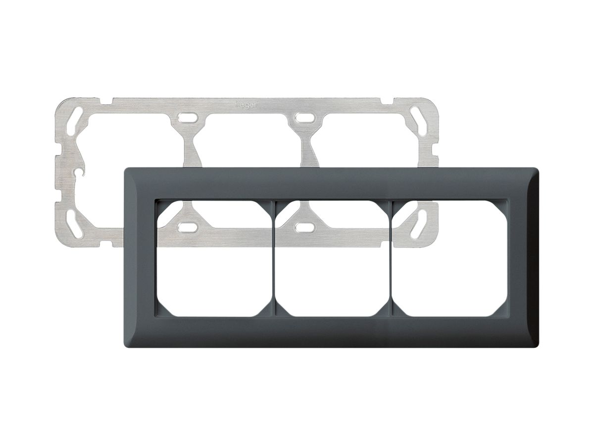 UP-Kopfzeile kallysto.line 1×3 anthrazit horizontal