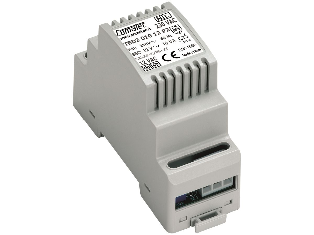 REG-Trenntransformator Comatec TBD2, IN: 230VAC, OUT: 12VAC/10VA, 2TE