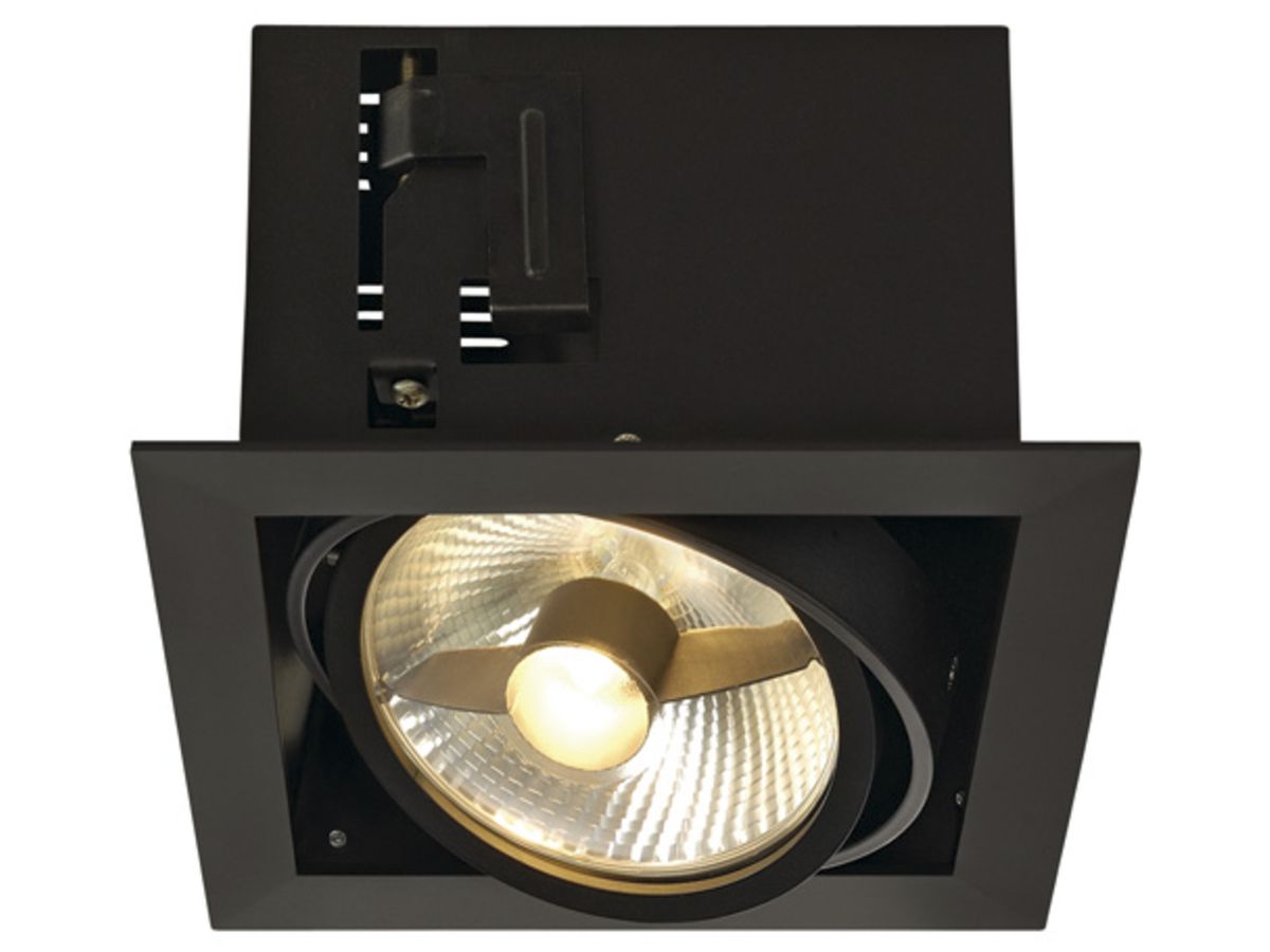 EB-Downlight SLV KADUX, ES111 GU10 75W IP20 mattschwarz