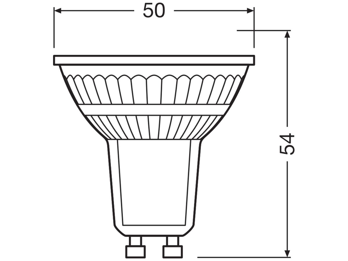LED-Lampe LEDVANCE GU10 4.9W 345lm 2700K PAR16 klar 15° DIM Ø50×54mm
