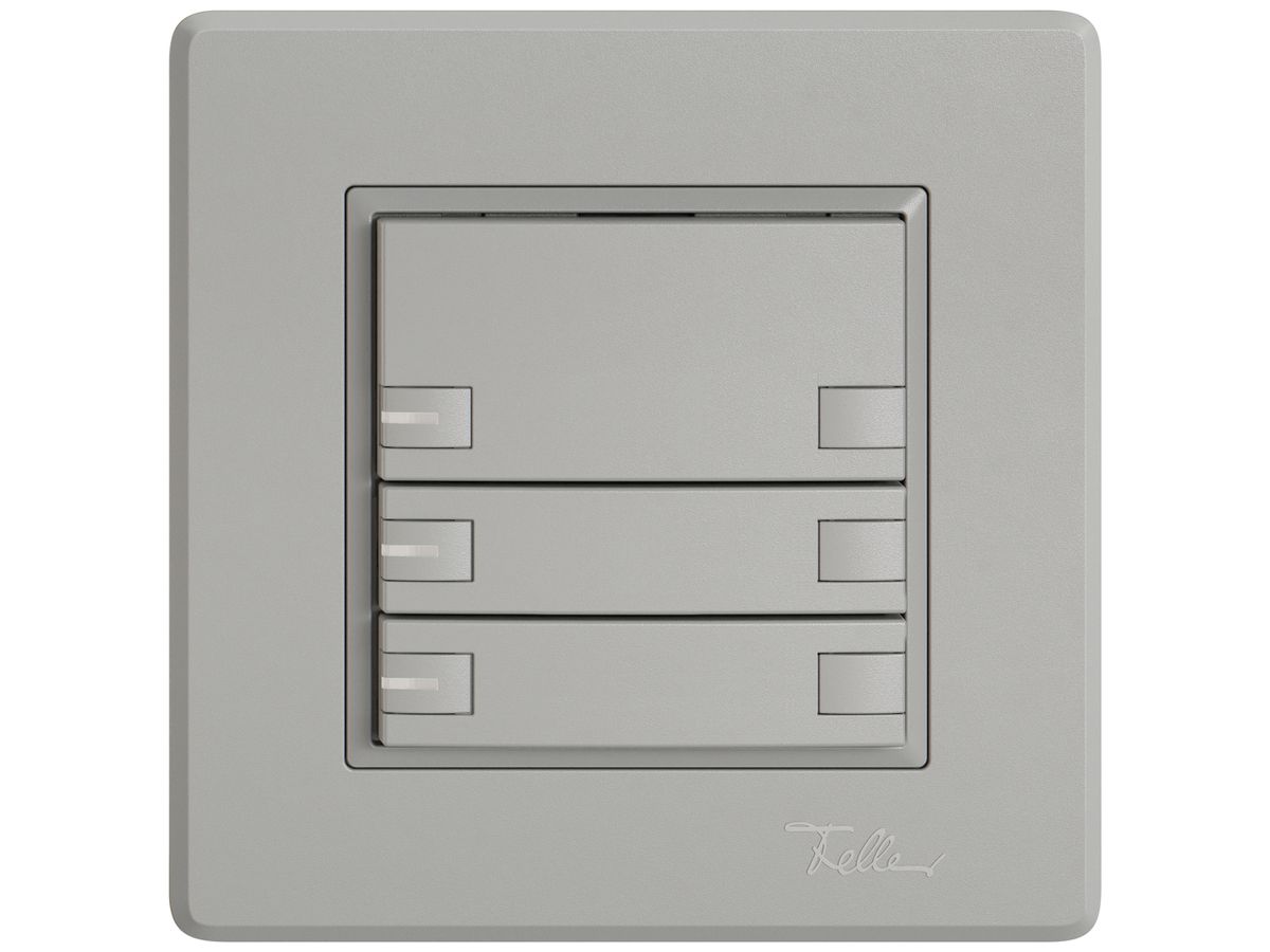 UP-KNX-Taster RGB EDIZIO.liv SNAPFIX® Temperaturfüh.RGB-LED 3×T 2-Tbed.hgu