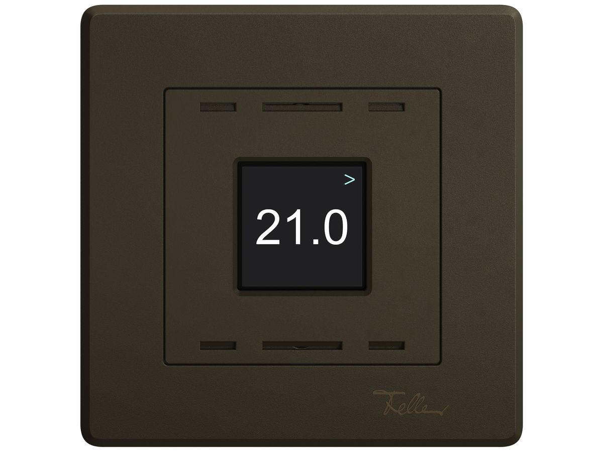 UP-Bedienaufsatz zu Raumtemperatursensor EDIZIO.liv Wiser SNAPFIX® umbra