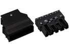 Stecker WAGO 5L 0.5…4mm² schwarz mit Zugentlastungsgehäuse