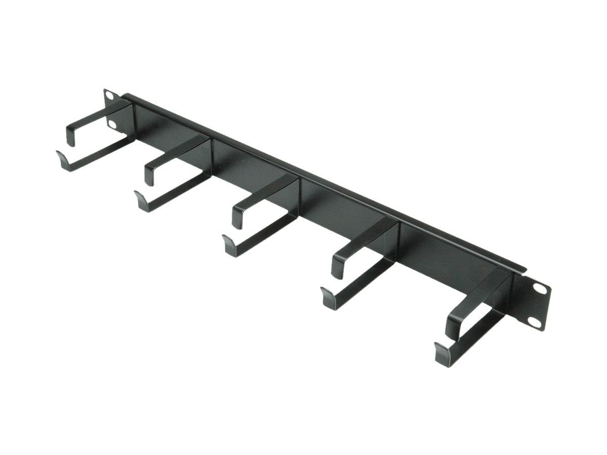 Rangierpanel 19" VALUE, 5× Kabelring Typ G 44×87mm 1HE St schwarz