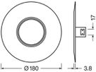 Abdeckring LEDVANCE für Einbauspot EB-Ø68mm, Stahl Ø180mm schwarz