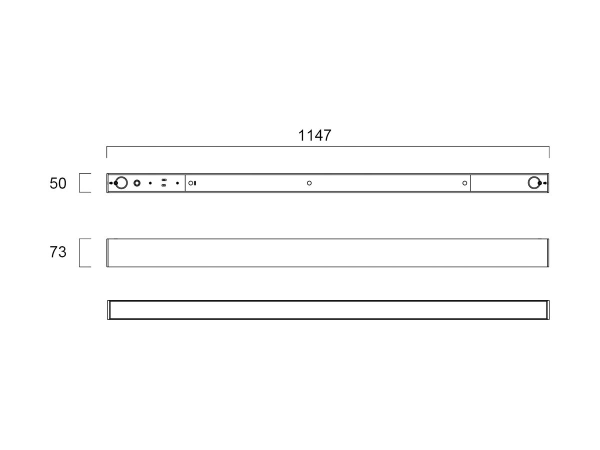 LED-Deckenleuchte Sylvania Otao Linear OPAL 26W 2900lm 830/840 DALI 1147mm sz